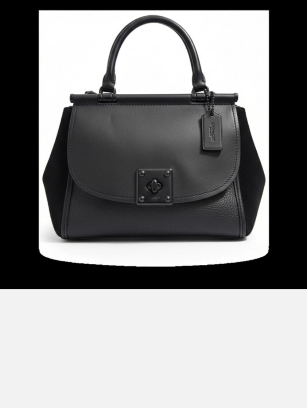 Coach Black Metal Turn-Lock Hardware